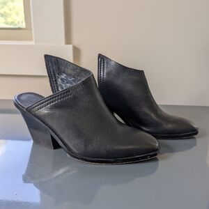 Naked Feet Black Leather Western Mules‎ Cowboy